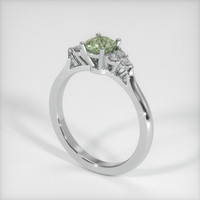 0.69 Ct. Sapphire Ring, 18K White Gold 2
