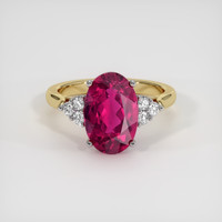 3.20 Ct. Gemstone Ring, 14K White & Yellow 1