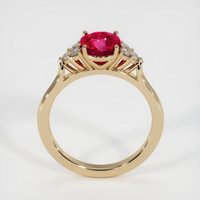 2.00 Ct. Pinkish Red Ruby Ring, 10K Yellow Gold 3