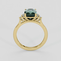 3.24 Ct. Bluish Green Sapphire Ring, 10K Yellow Gold 3