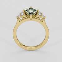 1.32 Ct. Yellowish Green Sapphire Ring, 10K Yellow Gold 3