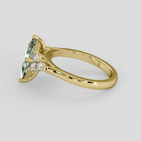 1.32 Ct. Yellowish Green Sapphire Ring, 10K Yellow Gold 4