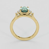 1.63 Ct. Bluish Green Sapphire Ring, 10K Yellow Gold 3