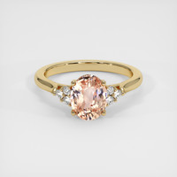 2.12 Ct. Padparadscha Sapphire Ring, 14K Yellow Gold 1