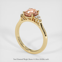 2.12 Ct. Padparadscha Sapphire Ring, 14K Yellow Gold 2