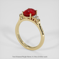 3.27 Ct. Ruby Ring, 14K Yellow Gold 2