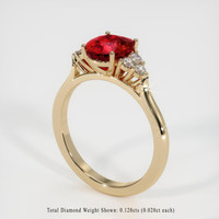 2.12 Ct. Ruby Ring, 14K Yellow Gold 2