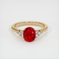 1.80 Ct. Ruby Ring, 14K Yellow Gold 1