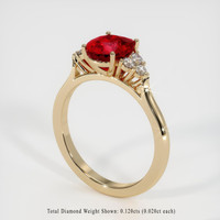 1.80 Ct. Ruby Ring, 14K Yellow Gold 2