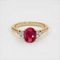 2.31 Ct. Ruby Ring, 14K Yellow Gold 1