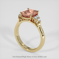 3.95 Ct. Padparadscha Sapphire Ring, 14K Yellow Gold 2