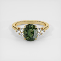2.33 Ct. Green Sapphire Ring, 14K Yellow Gold 1