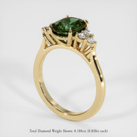 2.33 Ct. Green Sapphire Ring, 14K Yellow Gold 2