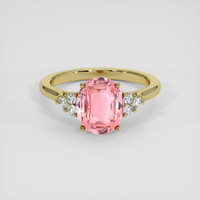 2.84 Ct. Padparadscha Sapphire Ring, 14K Yellow Gold 1