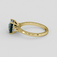 3.24 Ct. Bluish Green Sapphire Ring, 14K Yellow Gold 4