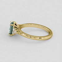 1.63 Ct. Bluish Green Sapphire Ring, 14K Yellow Gold 4