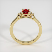 0.83 Ct. Ruby Ring, 14K Yellow Gold 3