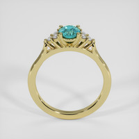 1.12 Ct. Greenish Blue Sapphire Ring, 14K Yellow Gold 3