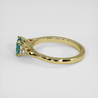 1.12 Ct. Greenish Blue Sapphire Ring, 14K Yellow Gold 4