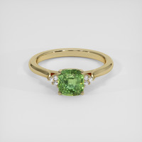 1.54 Ct. Green Sapphire Ring, 14K Yellow Gold 1