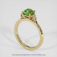 1.54 Ct. Green Sapphire Ring, 14K Yellow Gold 2