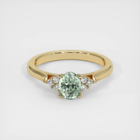 0.88 Ct. Sapphire Ring, 14K Yellow Gold 1
