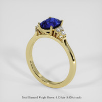 1.60 Ct. Blue Sapphire Ring, 18K Yellow Gold 2