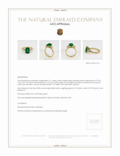 Emerald Ring 2.71 Ct., 18K Yellow Gold Appraisal
