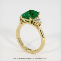 2.71 Ct. Emerald Ring, 18K Yellow Gold 2