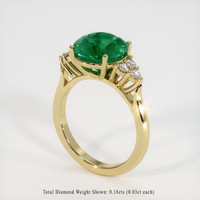 3.36 Ct. Emerald Ring, 18K Yellow Gold 2