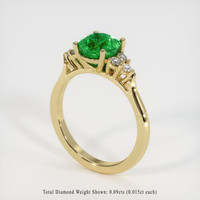 1.49 Ct. Emerald Ring, 18K Yellow Gold 2