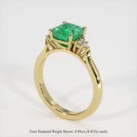 1.65 Ct. Emerald Ring, 18K Yellow Gold 2