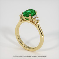2.08 Ct. Emerald Ring, 18K Yellow Gold 2