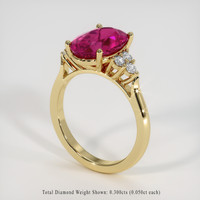 3.20 Ct. Gemstone Ring, 18K Yellow Gold 2