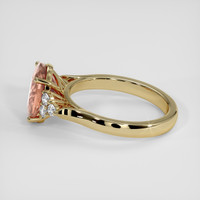 3.95 Ct. Padparadscha Sapphire Ring, 18K Yellow Gold 4