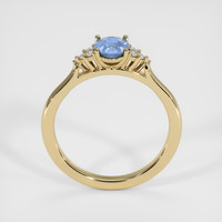 0.72 Ct. Blue Sapphire Ring, 18K Yellow Gold 3