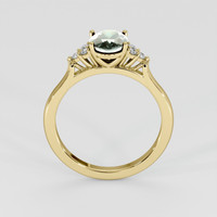 1.40 Ct. Bluish Green Sapphire Ring, 18K Yellow Gold 3