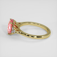 2.84 Ct. Padparadscha Sapphire Ring, 18K Yellow Gold 4