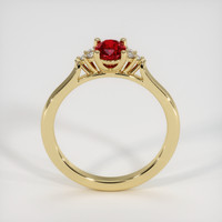 0.83 Ct. Ruby Ring, 18K Yellow Gold 3