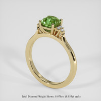 1.54 Ct. Green Sapphire Ring, 18K Yellow Gold 2