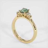 0.88 Ct. Sapphire Ring, 18K Yellow Gold 2