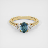 1.03 Ct. Sapphire Ring, 18K Yellow Gold 1