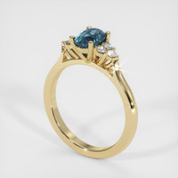 1.03 Ct. Sapphire Ring, 18K Yellow Gold 2