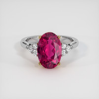 3.20 Ct. Gemstone Ring, 14K Yellow & White 1