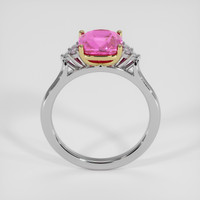3.00 Ct. Purplish Pink Sapphire Ring, 14K Yellow & White 3