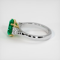 2.29 Ct. Emerald Ring, 18K Yellow & White 4