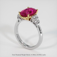 3.20 Ct. Gemstone Ring, 18K Yellow & White 2