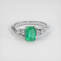 0.94 Ct. Emerald Ring, Platinum 950 1