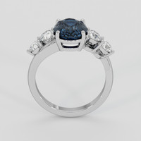 3.07 Ct. Blue Cobalt Spinel Ring, Platinum 950 3