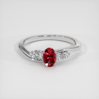 0.50 Ct. Ruby Ring, Platinum 950 1